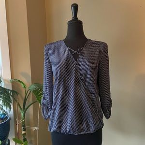 Maurices Chiffon Faux Wrap Top